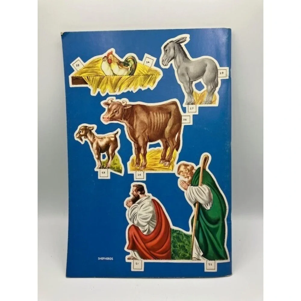 Whitman The Manger Scene 1941 Christmas Nativity‎ Punch Out Book Unused